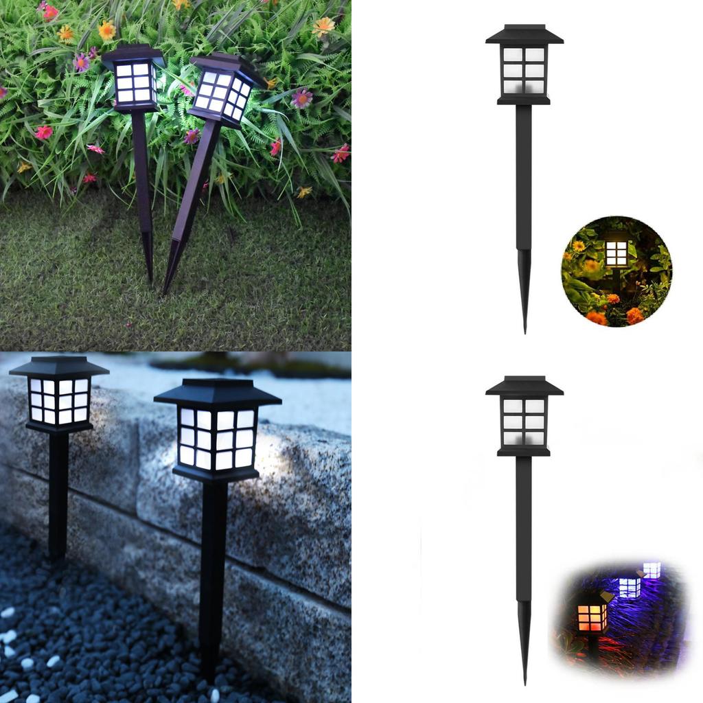 Vintage Solar Powered Garden Lamp With Warm Light For Patio And Pathway Lighting