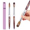 Leopard Print Nail Art Brush Set (Size 12) - Crystal Carving & Painting Pen Design