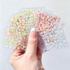 10 Sheets 3D Nail Stickers Set, Self-Adhesive  Nail Decals Black White Colorful Nail Art Decorations DIY Manicure Accessories
