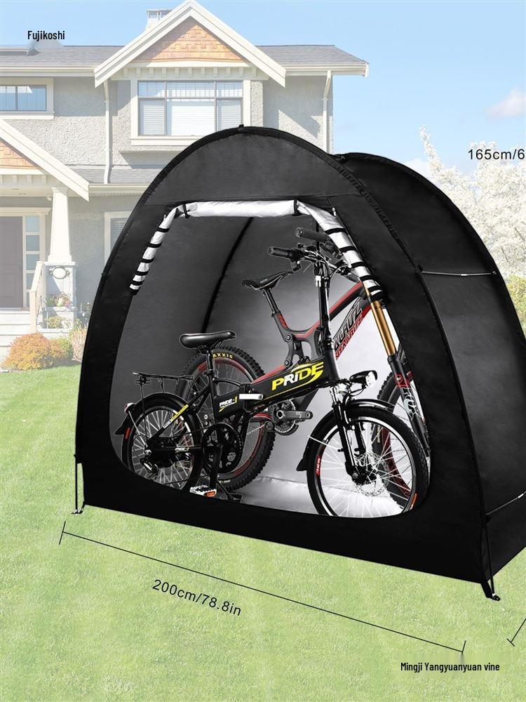 Large Outdoor Foldable Carport: Sunshade & Rainproof Canopy for Bicycles, Mountain Bikes, and Electric Vehicles.