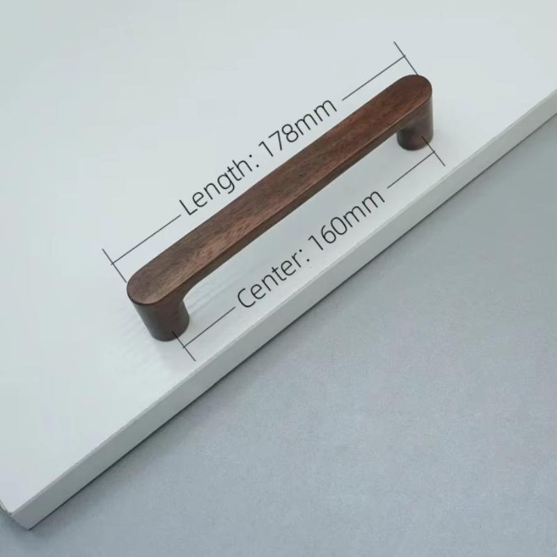 Nordische Houten Meubelgrepen Walnoothout Beukenhout Kastgrepen Kledingkast Deurgrepen Decoratie Kamer Meubilair Hardware