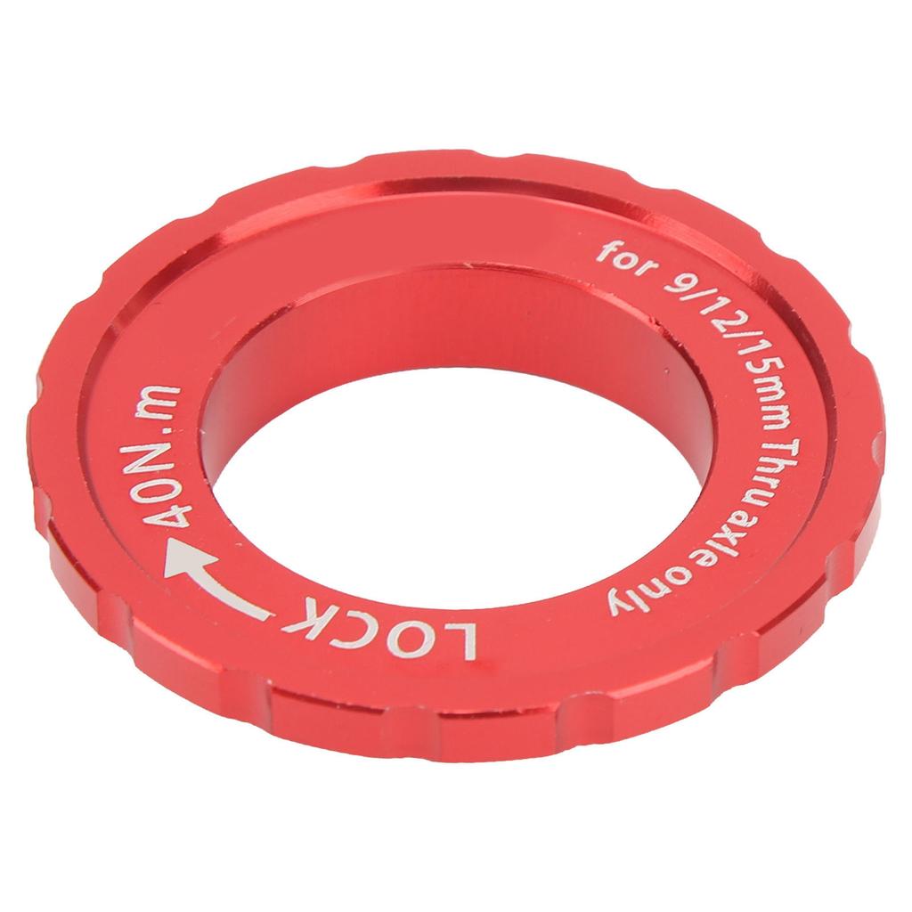 Bike Centerlock Lockring Aluminum Alloy Bike Disc Brake Hub Disc Rotor Lock Ring for Road Bike Mountain Bike Red