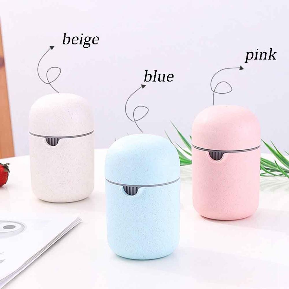 Press 2 Modes Mini Wheat Material Manual Citrus Juicer Fruit Juicer Lemon Squeezer Hand Juicer