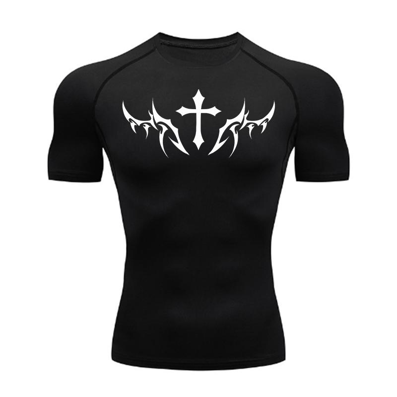 Tight Fitting Men's Sportswear Moisture-Wicking Running And Fitness Quick Drying Summer Top Versatile Minimalist Casual And Fashionable