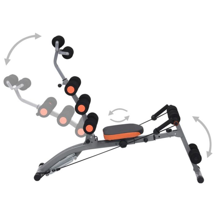 VidaXL L-shaped Abdominal Exercise Machine with Elastic Cords