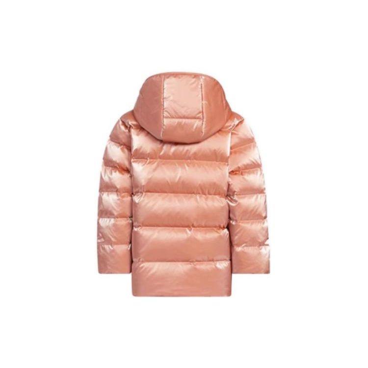 adidas Color Block Hooded Down Jacket Kids Outerwear Orange HM9646