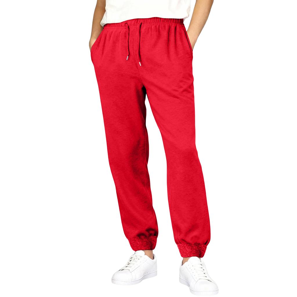 Men's Athletic Pants With Drawstring Elastic Waistband, Wide-Leg Design, Casual With Pockets