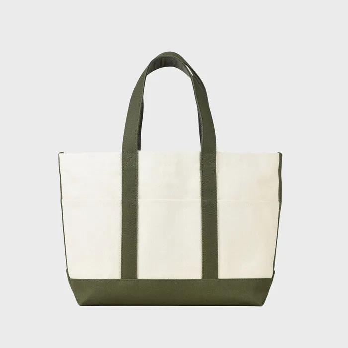 Primo Canvas Tote Bag (Ivory/Khaki)