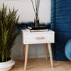Luna bedside cabinet white, bedside table