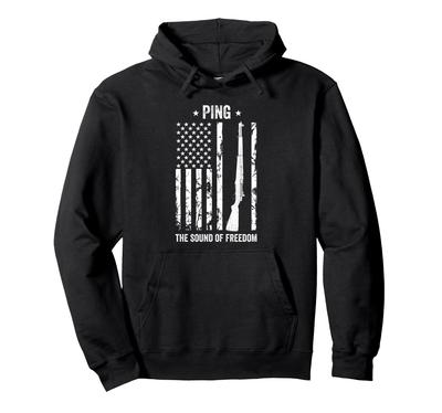 Ping Der Klang der Freiheit Lustiger WW2 M1 Garand Gewehr Hoodie