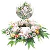 Artificial Flower with Leaves Wedding Wreath Spring Wreath Decoration for Door Window Hallway Farmhouses Home Decoration