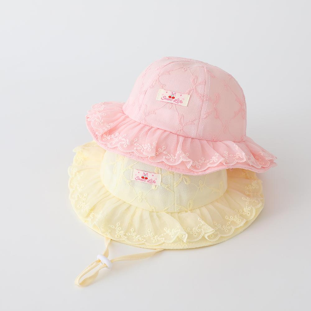 Lace Baby Girl Hat Summer Bows Kids Bucket Hats for Girls Sweet Baby Sun Hats Child Panama Cap Toddler Infant Caps 1-3Y