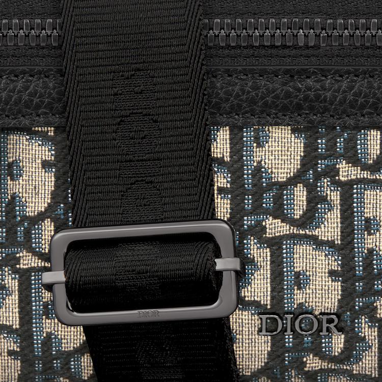 Dior Rider 2.0 Adjustable Shoulder Strap Zipper Closure Oblique Jacquard Canvas and Grainy Calfskin Messenger Bag Mini 2ESWS034YKS-H27E