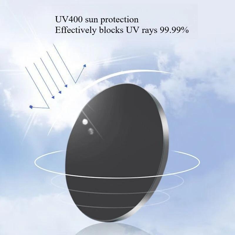 

Pure titanium ultra-thin UV-resistant color-changing polarized sunglasses Blocks bright light чёрный