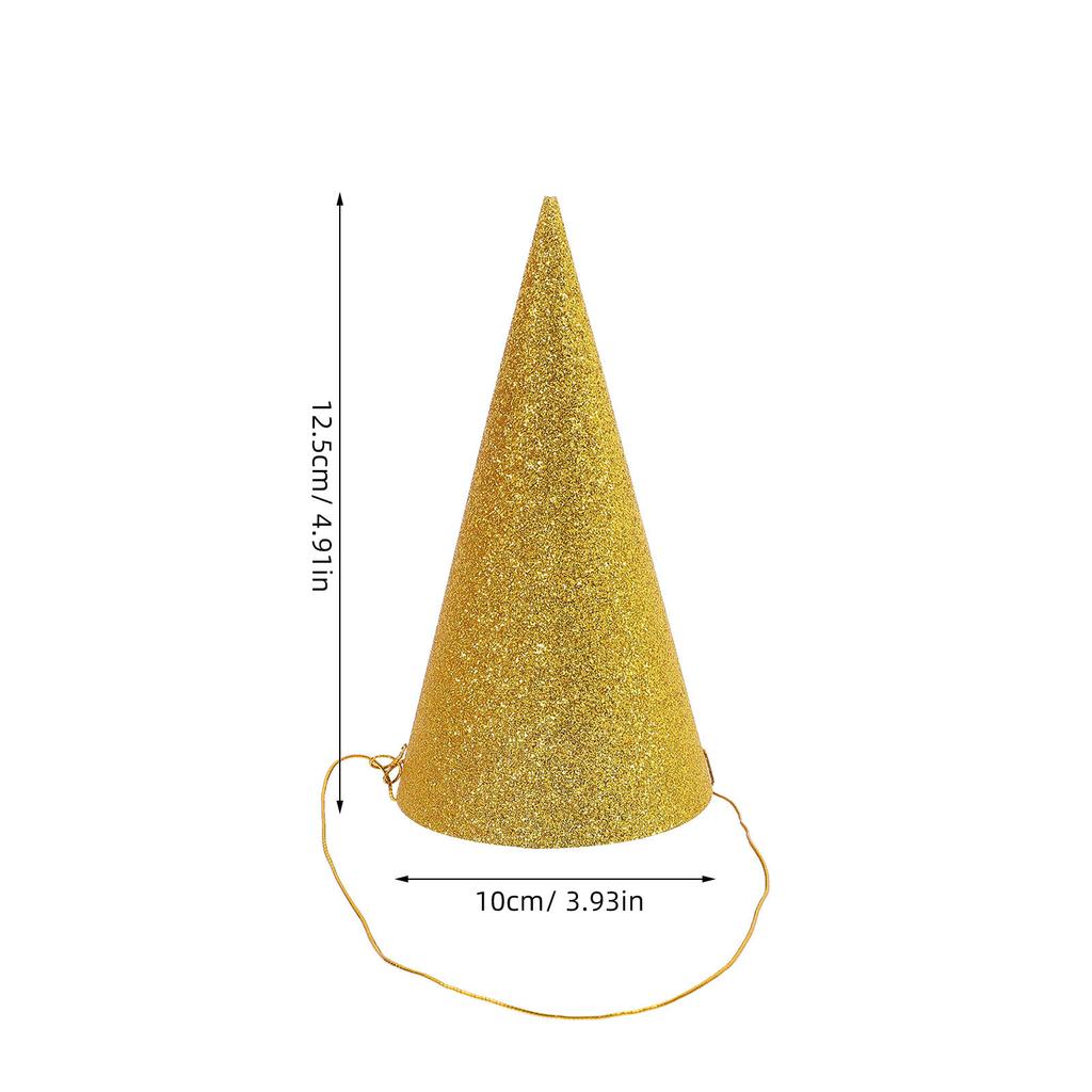 12Pcs Glitter Birthday Hat Cone Party Hats for Kids Girls Boys Baby Shower Toddler Birthday Party Supplies Classroom Decorations