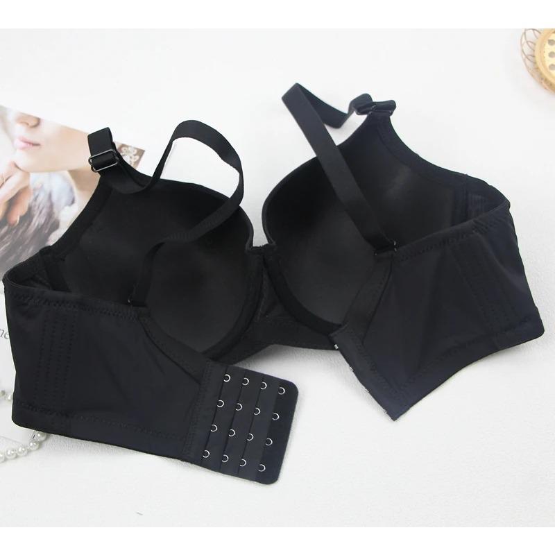 Roupa Íntima de Recolhimento Sem Costura Top Ajustável de Suporte Sutiã Anti-Flacidez Confortável para Mulheres Cor Sólida Sutiã Fino