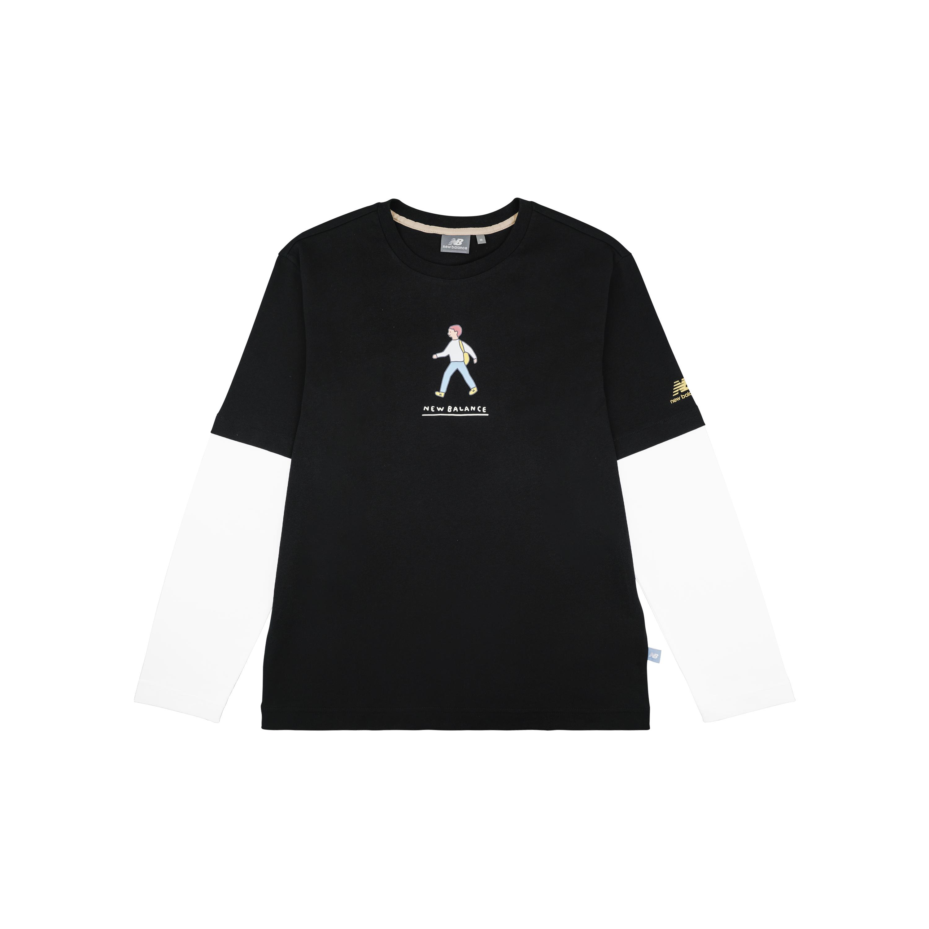 New Balance x ZERO PER ZERO Set in Sleeve T Shirt Unisex Black NDA47013-BK S