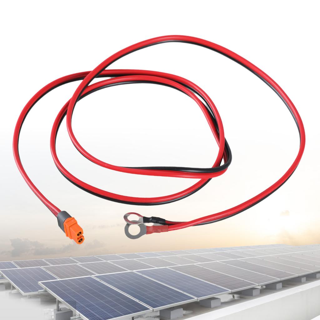 12AWG XT60i To O Rings Terminal Cable Power Supply Cord Line for UAV Models and Solar Batteries OD4.0x8.0mm Wire