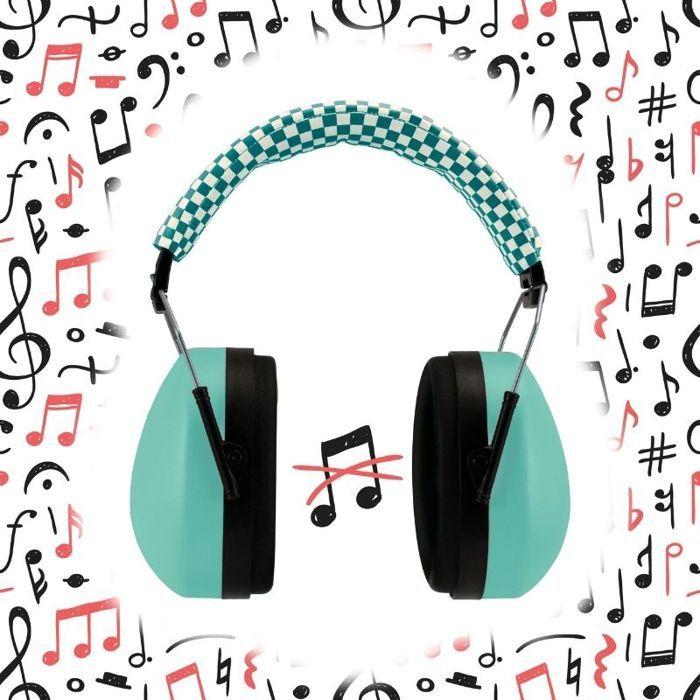 Casque anti-bruit -29dB vert d'eau