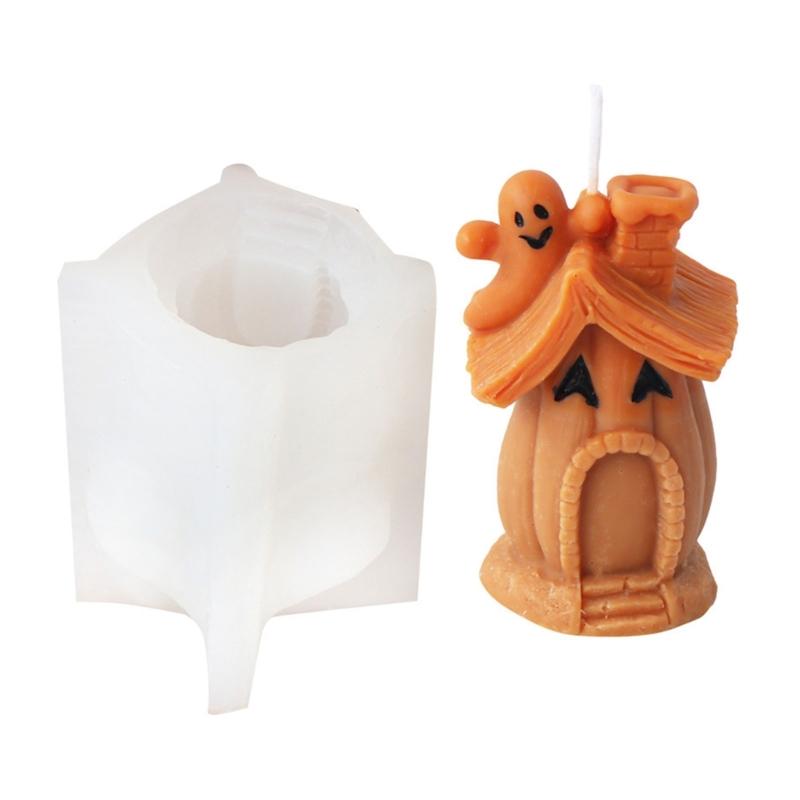 Halloween Silicone Moulds Mushroom House Candle Molds Scented Candle Molds Craft Supplies for Halloween Decorations