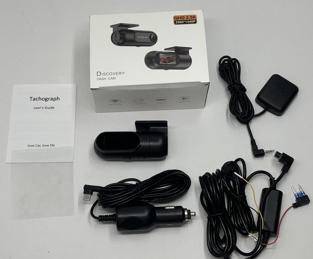 2.5K Hidden Dash Cam with WiFi, Time-Lapse, and GPS Tracking