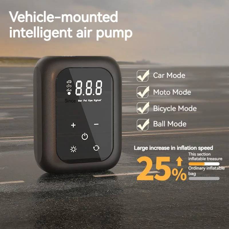 19 Cylinder 65W Portable Car Cordless Inflatable Pump Electric Inflatable Pump Handheld Pump with LED Lights Air Compressor