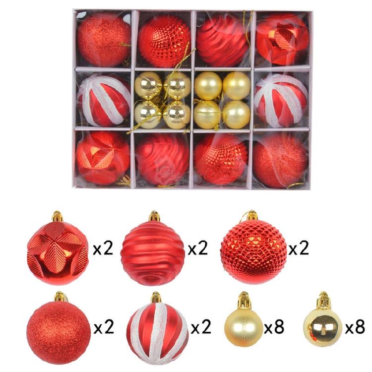 Christmas Tree Pendants Decorative Hanging Christmas Baubles Balls Ornaments Set