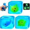 Stresswürfel mit leuchtendem Meeresbewohner-Spielzeug innen Angstlinderung Eiswürfel Quetsch-Sensorik-Spielzeug Büroangestellte Entspannung Stressball