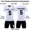 Men Soccer Uniform Set Short Sleeve Jersey Shorts Socks Quick Dry Athletic Team Sportswear for Training Match