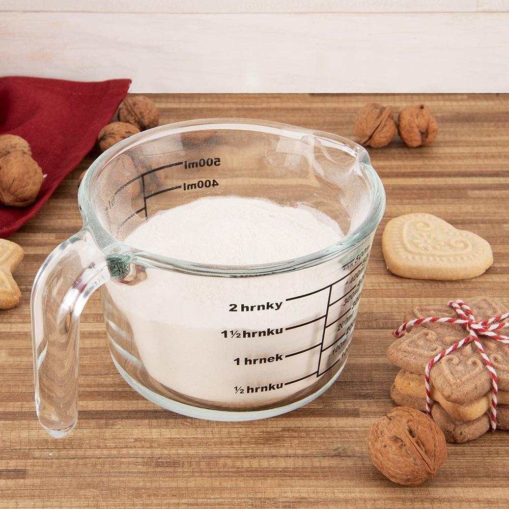 Miarka Kuchenna Szklana Kubek Do Odmierzania Produktów Spożywczych 500 Ml