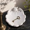 Desktop Storage Organizer Halloween Bat Candy Dish, 3D Printed Matte White PLA Gothic Home Decor Bowl, Table Ornament for Entryway And Coffee