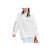 Li Ning Sports Lifestyle Series Side Logo Letter Print Warm Fleece Crew Neck Pullover Long Sleeve Sweatshirt Unisex sweatshirt Off-White AWDSF77-2