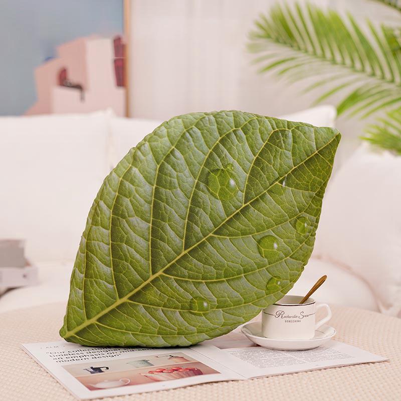 Tropical Plants Pillow for Living Room Sofa Cushion Leaf Pillow Turtle Back Decorative  Green Bedroom Leaves Plant Cushion