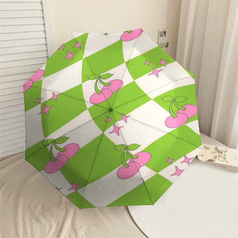 

1PC cherry star Automatic Open/Close Umbrella with Windproof, 8-Rib Sturdy Canopy, Durable Ribs, Fashionable Design1292A