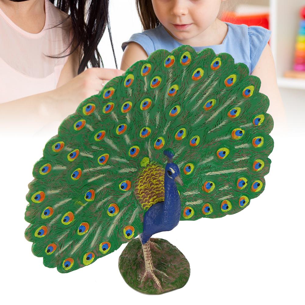 Peacock Model Highly Simulation Home Office Decoration Ornament Children ToyPeacock Model