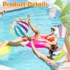 Transparent Stripe PVC Pool Toy Outdoor Beach Inflatable Toys Inflatable Beach Balls  Water Toy
