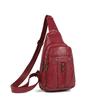 Fashion Casual Chest Bag Women's Bag New Versatile Soft Leather Women's Shoulder Crossbody Breast Bag Retro Small Backpack