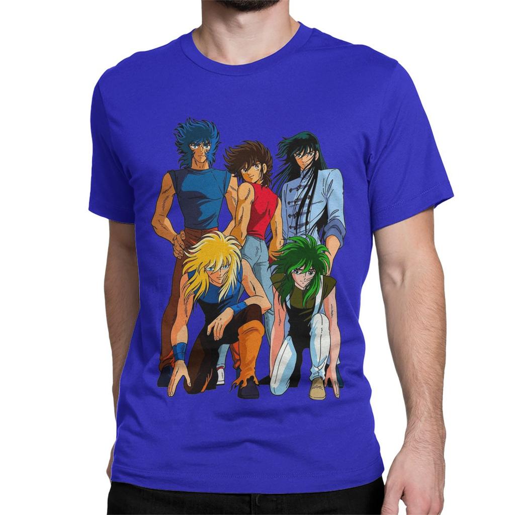 Knights Of The Zodiac Japanese Anime T-Shirt Men Women Saints Seiya Casual 100% Cotton Tees Short Sleeve T Shirts Summer Clothes
