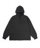 Cutout Patch Pigment Hooded Long Sleeve Charcoal