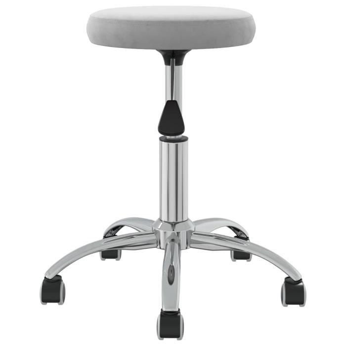 VidaXL Tabouret de massage Velours Gris clair