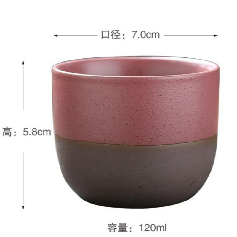 120ml Japanese Handmade Ceramic Water Cup Creativity Vintage Household Coffee Mugs Tea Set Matte Kiln Kung Fu Teacup New