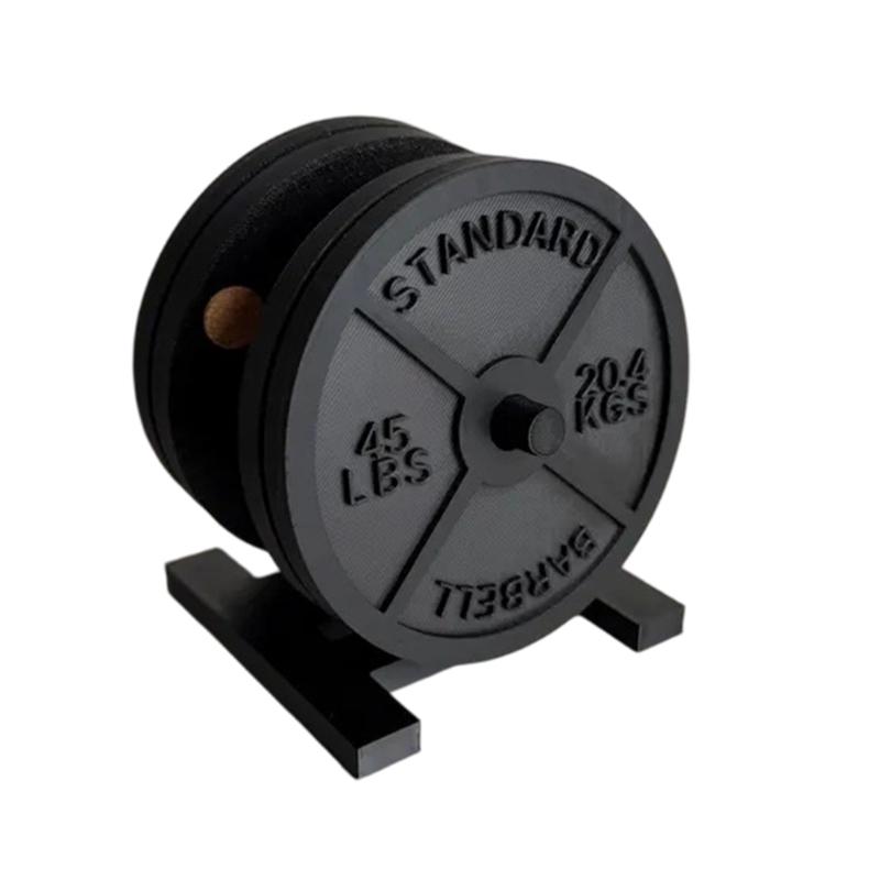 ABS Weight Plate Coaster with Integrated Stand Barbell Bumper Plate Drink Coaster For Neat Organization