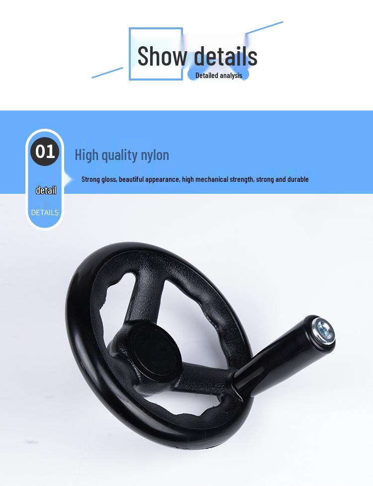 Corrugated Plastic-Steel Three-Spoke Handwheel for Machine Tools and Grinders