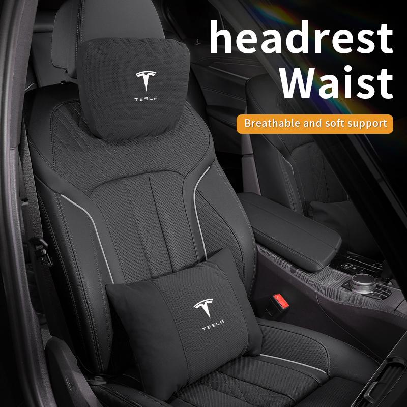 Car Headrest Neck Support Seat Lumbar Cushion Neck Pillow For Tesla Model 3 Model Y Model S Model X Auto Interior Accessories