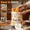 2 Packungen Premium Bienenwachs Brottaschen für Sauerteig - XL Wiederverwendbare Bio Bienenwachs Leinen Baumwolle Sauerteigtasche mit Reißverschluss zur Aufbewahrung Frischer Brottaschen