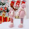 50cm Christmas Pink Big Santa Claus Reindeer Plush Dolls Standing Toy Xmas Decoration Ornaments Craft Gift Home Decor New Year