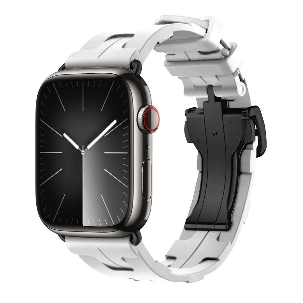 Con Logo Kilim Cinturino in Silicone a Giro Singolo Cinturino per Apple Watch 46mm 42mm Cinturino per Iwatch 11 10 9 8 Ultra3 49mm 45mm 38mm Cinturino per Orologio