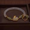 Women Cute Creative Beads Bracelets Chinese Style Vintage Ornaments Jade Rabbit Bracelet Weave Rope Adjustable Jewelry Bracelets