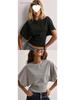 Koreansk-stil Dame Sommer Rund Hals Kort Ærme Løstsiddende T-shirt