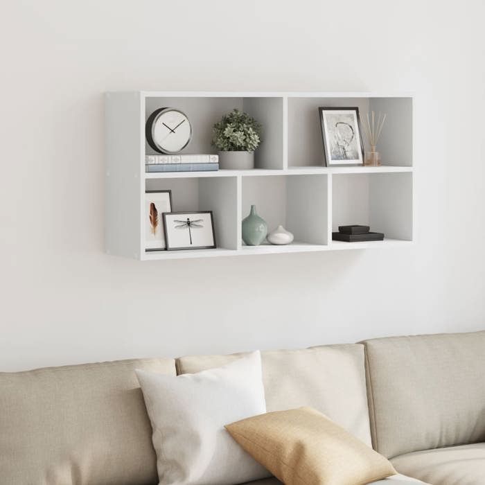 VidaXL Wall Shelf White 100x25x50 Cm Engineered Wood 853272